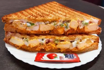 Grilled paneer tikka sandwich