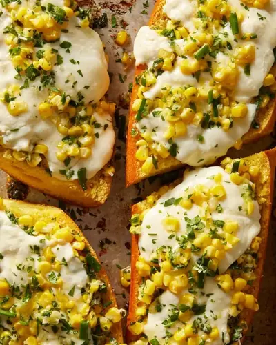 Cheese Corn Garlic Bread