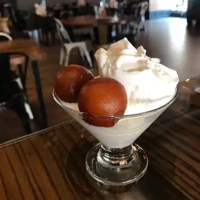 Gulab Jamun with Ice Cream