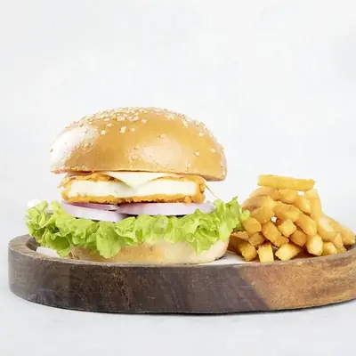 Paneer patty burger